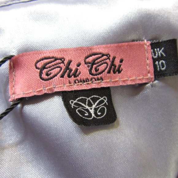 Vintage Chi Chi Prom Dress Size 6 Blue Gray Lolita Embroidery Party British NWT - Picture 2 of 15